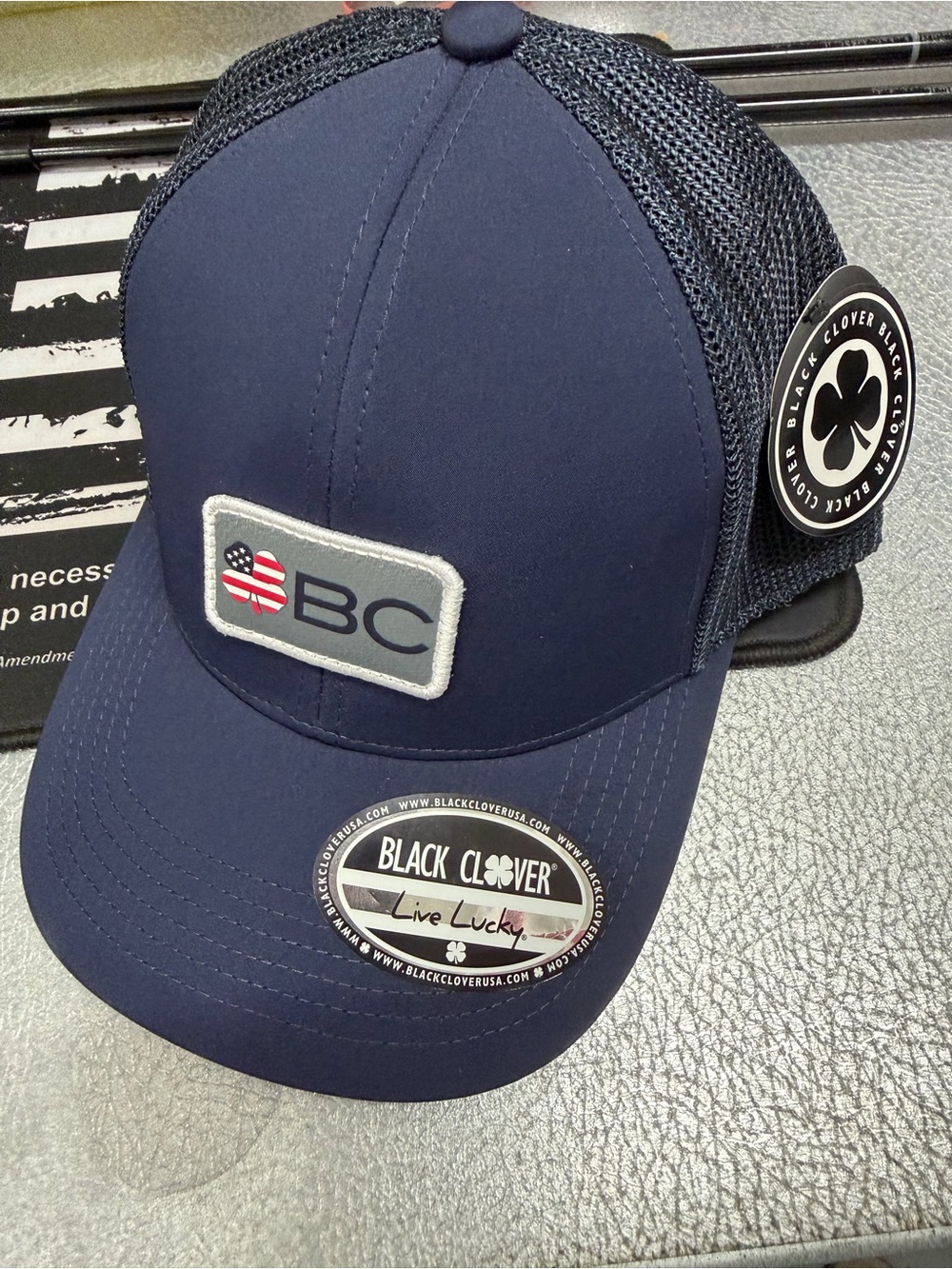 Black Clover USA Navy Mesh Trucker Cap